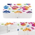 thumbnail image 4 of Dog Paw Print PU Leather Earring Organizer with Removable Compartment - Portable Jewelry Stand, Bracelet Holder, Display Case, 4 of 6