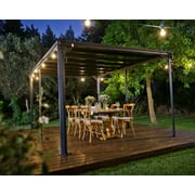 Palram - Canopia Milano 4300 10' x 14' Polycarbonate/Aluminum Gazebo - Gray/Bronze