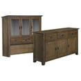 thumbnail image 4 of Crafters and Weavers Arts and Crafts 6-Drawer Solid Wood China Cabinet in Walnut, 4 of 4