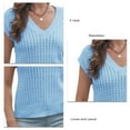thumbnail image 1 of Suéter Sin Mangas De Punto Para Mujer ANGGREK Chaleco Azul Cielo L, 1 of 6