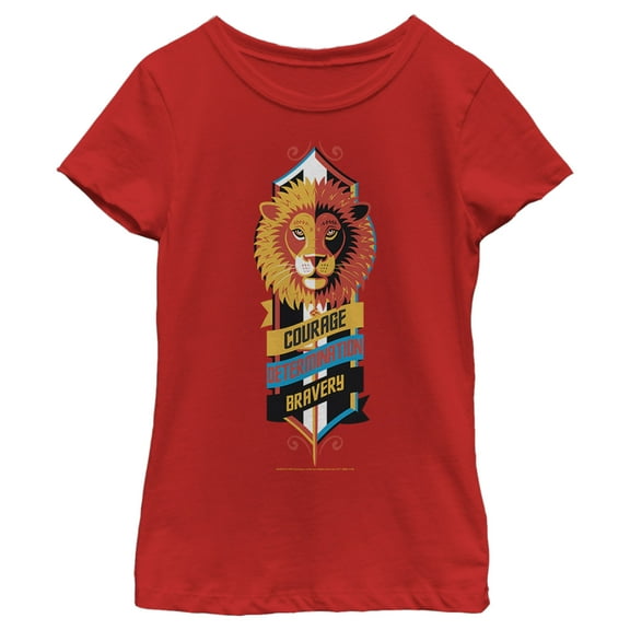 Girl's Harry Potter Gryffindor Lion Emblem  Graphic Tee Red X Small
