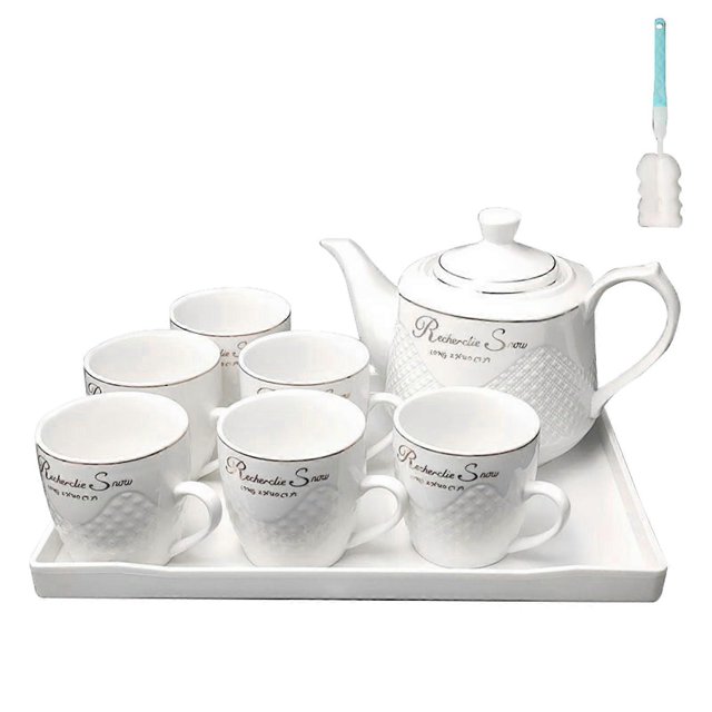 Ceramic Teapot Cup Set For Living Room Easy Cleaning Gongfu Teapot Set Thoughtful Housewarming Present