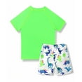 thumbnail image 7 of Hienoo Toddler Boys' Cartoon Dinosaur Swimsuit Quick Dry Rash Guard & Swim Shorts Bathing Suit, Sizes 3-7, 7 of 7