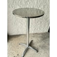 thumbnail image 4 of BTExpert Aluminum Indoor Outdoor 23.75" Round Restaurant Bar height 45" Table flip top, Patio Stainless Steel Silver Furniture  25.75" base, 4 of 11