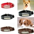 thumbnail image 3 of Collier de Chien en Cuir PU Matelassé Personnalisé Collier d'Identification pour Animaux de Compagnie Réglable Collier Personnalisé pour Petit Chien de Taille Moyenne - Noir, 3 of 7