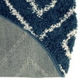 thumbnail image 5 of Unique Loom Trellis Shag Collection Area Rug - Ruth (5' 3" x 8' Oval Navy Blue/Ivory), 5 of 10