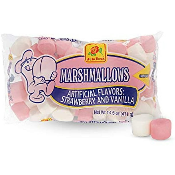 De La Rosa Marshmallows Strawberry & Vanilla Flavor, Pack Of 3 Bags