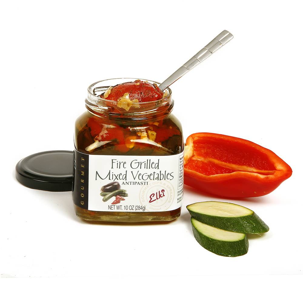 Elki Gourmet Fire Grilled Flavorful Mixed Veggies Antipasti 2 Jars
