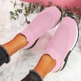 thumbnail image 4 of Oyedens Pink Walking Shoes for Women Comfortable Slip on Flats Sock Work Shoes Gym Tennis Sneakers, 4 of 5