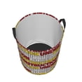 thumbnail image 5 of DouZhe Waterproof Collapsible Large Laundry Baskets, Under Construction Prints Circular Hamper with Handles, 5 of 7