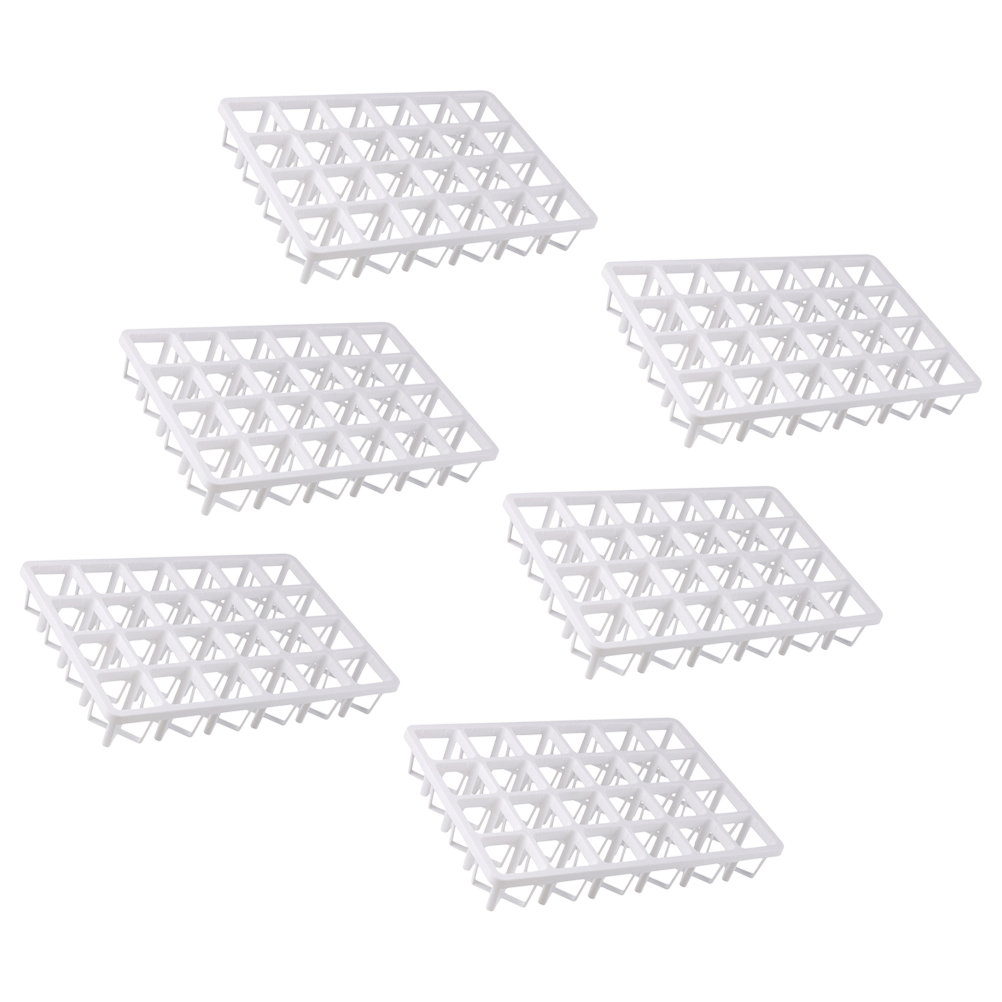 RENACLIPY 6-Pack White Plastic Nursery Pot Trays with Round Design for Indoor Gardening, Seed Starting and Plant Propagation