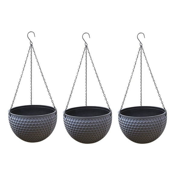 justharion 3pieces Stylish Indoor Outdoor Plant 3pieces For Indoor Outdoor Gardens Plant Pot For Indoor Outdoor Hanging Planter grey M