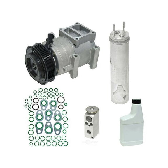 A/C Compressor Kit - HS15 - 6-Groove - Compatible with 2011 - 2013 Ford Fiesta 1.6L 4-Cylinder GAS 2012
