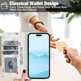 thumbnail image 3 of Dteck for iPhone 17 Pro Wallet Case with Card Holder, Shockproof PU Leather Flip Cover with RFID Blocking Protective Phone Case with 3 Card Slots Kickstand & Wrist Strap for Women and Men, A, 3 of 8
