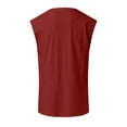 thumbnail image 2 of NIEWTR Men's Tank Tops Sleeveless Shirts Y-Back Muscle Mesh Gym Training Workout(Red,3XL), 2 of 5