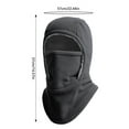 thumbnail image 2 of Winter Ski Mask Balaclava for Men & Women, Windproof Fleece Face Cover Hat Neck Warmer for Snowboarding, Motorcycle, Hiking Light Gray, 2 of 8