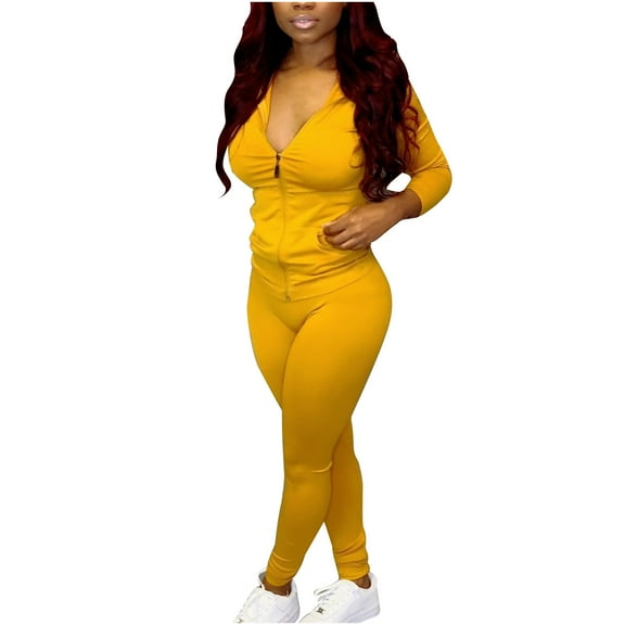 Kovlvoll Womens 2 Piece Sets Long Sleeve Zip up Jackets with Pockets Joggers Pants Lightweight Casual Athletic Workout Outfits