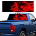 thumbnail image 2 of Car Decal Exquisite Pattern Self-adhesive Waterproof Rear Windshield Flame Skull Sticker For Pickup, 2 of 5