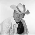 thumbnail image 2 of Portrait of man in cowboy hat, studio shot Poster Print (18 x 24), 2 of 4