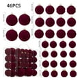 thumbnail image 3 of Velvet Christmas Ornaments 46-Piece Set - Burgundy Flocked Christmas Ball Ornaments for Tree in 3.15/2.36/1.57 Inch, Christmas Tree Decorations Set with Mixed Sizes, 3 of 3