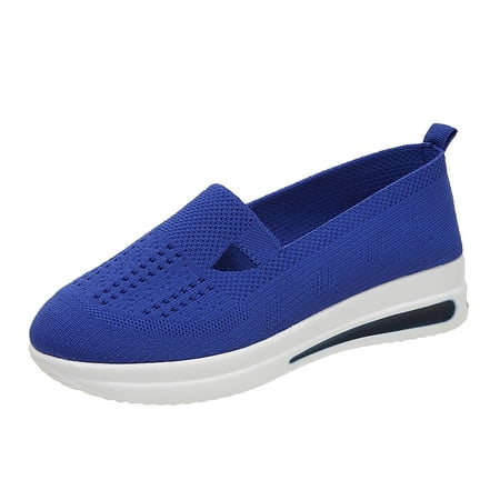 

Holiday Savings Deals! Kukoosong Womens Comfort Flats Spring and Summer New Womens Flat Breathable Casual Mesh Casual Shoes for Women Blue 39