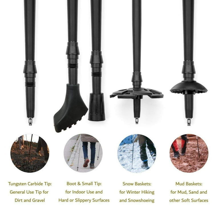 Cascade mountain tech carbon clearance fiber quick lock trekking poles