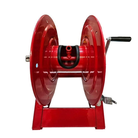 Pressure Washer Hose Reels Heavy Duty 3/8" x 5000 PSI with Hand Crank Steel Reels for Power Washers | Outdoor Hose Reels for Water, Air, Liquid Use | Industrial-Grade Sturdy Frame Hose Reel - 450 ft