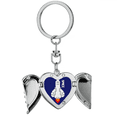 thumbnail image 1 of Porte-clés Porte-Clés Aile d'Ange Cœur Pixel Univers Fusée, 1 of 3
