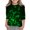 1-Green526, variant on Kiijoy St. Patrick's Day T-Shirt for Girls 3/4 Sleeve Crew Neck T Shirt Tee, Sizes 3-4