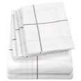 thumbnail image 1 of Sweet Home Collection 6 Piece Bed Sheets 1500 Thread Count Fine Microfiber Deep Pocket Set-Extra Pillow Cases, Value, King, Window Pane White, 1 of 4