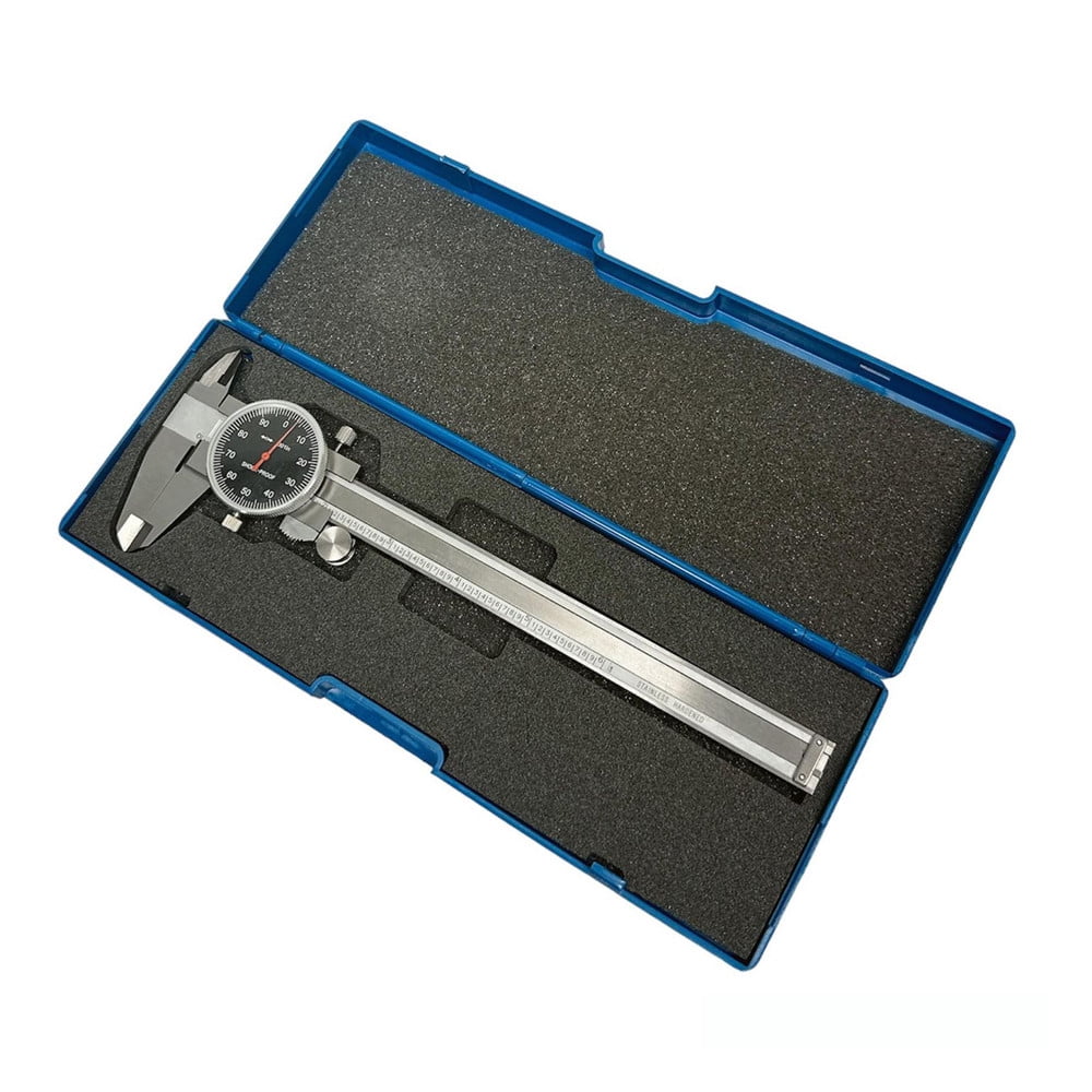 0-6" Stainless Steel Shock Proof Dial Caliper .001" Graduation Black Face