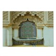 thumbnail image 2 of Moroccan Cutting Board, Vintage Building Design Art Historic Exterior Facade with Mosaic Print, Decorative Tempered Glass Cutting and Serving Board, Large Size, Ivory Pale Brown Blue, by Ambesonne, 2 of 5