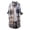 Beige, variant on Women Vintage Oversized Plaid Shirt Maxi Dress, Turn‑Down Collar Long Sleeve Button‑Up Gown, Loose High‑Low Hem Casual Wear Green 1 S