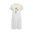 thumbnail image 5 of HomeGardon Women's Sleepwear Nightgowns for Women,Fashion Print Medium Length Dress Oversized Short Nightgown Fashion Chest Print Short Sleeve Nightdress,S-XXL, 5 of 5