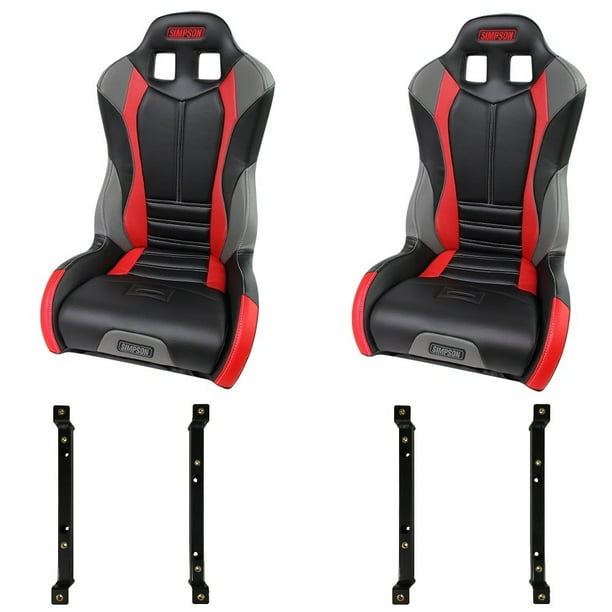 Simpson Front Pro Sport Seats Black Red Grey Polaris Rzr Rs1 Turbo Walmart Com Walmart Com