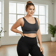 thumbnail image 7 of WQD 2 Pack Plus Size Sports Bras for Women High Support Wirefree Seamless Padded Bra High Impact Workout Yoga Bras for Running Gym Training, 7 of 7
