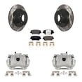 thumbnail image 1 of Transit Auto Rear Disc Brake Coated Caliper Drilled Slotted Rotors and Ceramic Pads Kit for Car 2014-2015 Kia Sorento with Red Painted Calipers KCD-100530T, 1 of 11