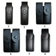 thumbnail image 2 of Black Leather Sheath Holder Pocket Hunt Belt Loop Case Fold Knife Tool Flashlight Case Camp Outdoor Carry 1, 2 of 8