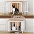 thumbnail image 2 of POAO Dog Crate Furniture for Large Dog, Heavy Duty Dog Crates for Large Dogs, Dog Kennel Furniture Indoor as TV Stand, Large Size 39.96" L(35-60 Pounds), White, 2 of 7