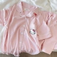 thumbnail image 6 of Hello Kitty Kuromi Pochacco ins style sweet and cute kawaii pajamas female summer cartoon short-sleeved shorts home service set, 6 of 16
