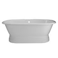 thumbnail image 2 of Oxford 66 Inch Cast Iron Double Ended Pedestal Tub - Rim Faucet Drillings, 2 of 2