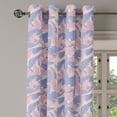 thumbnail image 2 of Ambesonne Tropical Grommet Curtain, Palm Leaves Soft Tones, 50" x 120", Pale Pink Blue Cream, 2 of 6