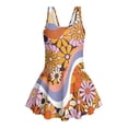 thumbnail image 6 of DISNIMO Daisy Stripe Printed Girls Swimsuits One-Piece Swimwear Quick Dry Bathing Suit with Skirt Soft Breathable Sleeveless Swim Dress, 6 of 8