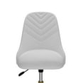 thumbnail image 6 of VECELO Office Swivel Chair, Upholstered Desk Chair with Adjustable Height, Rolling Task Computer Chair Makeup Vanity Chair, White, 6 of 7