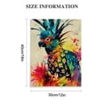 thumbnail image 2 of Square Canvas Wall Art with Wooden Framed Ready to Hang,Colorful Pineapple Fruit Pattern Modern Art Painting Pictures for Bedroom Kitchen Home Decor &nbsp;12*16in/16*20in, 2 of 5