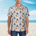 thumbnail image 2 of Fotbe Pirate Skull And Anchor Camisa Hawaiana para Hombre Unisex – Camisa Casual de Verano con Botones de Manga Corta de Algodón y Lino,Small, 2 of 7