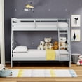 thumbnail image 2 of Plana Solid Wood Twin Over Full Bunk Bed in Light Gray, 2 of 6