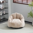 thumbnail image 2 of New Bean Bag Chairs for Adults Floor Sofa Chair with with Back Support Stuffed Floor Sofa for Living Room, Bedroom, Apartment, Beige, 2 of 9