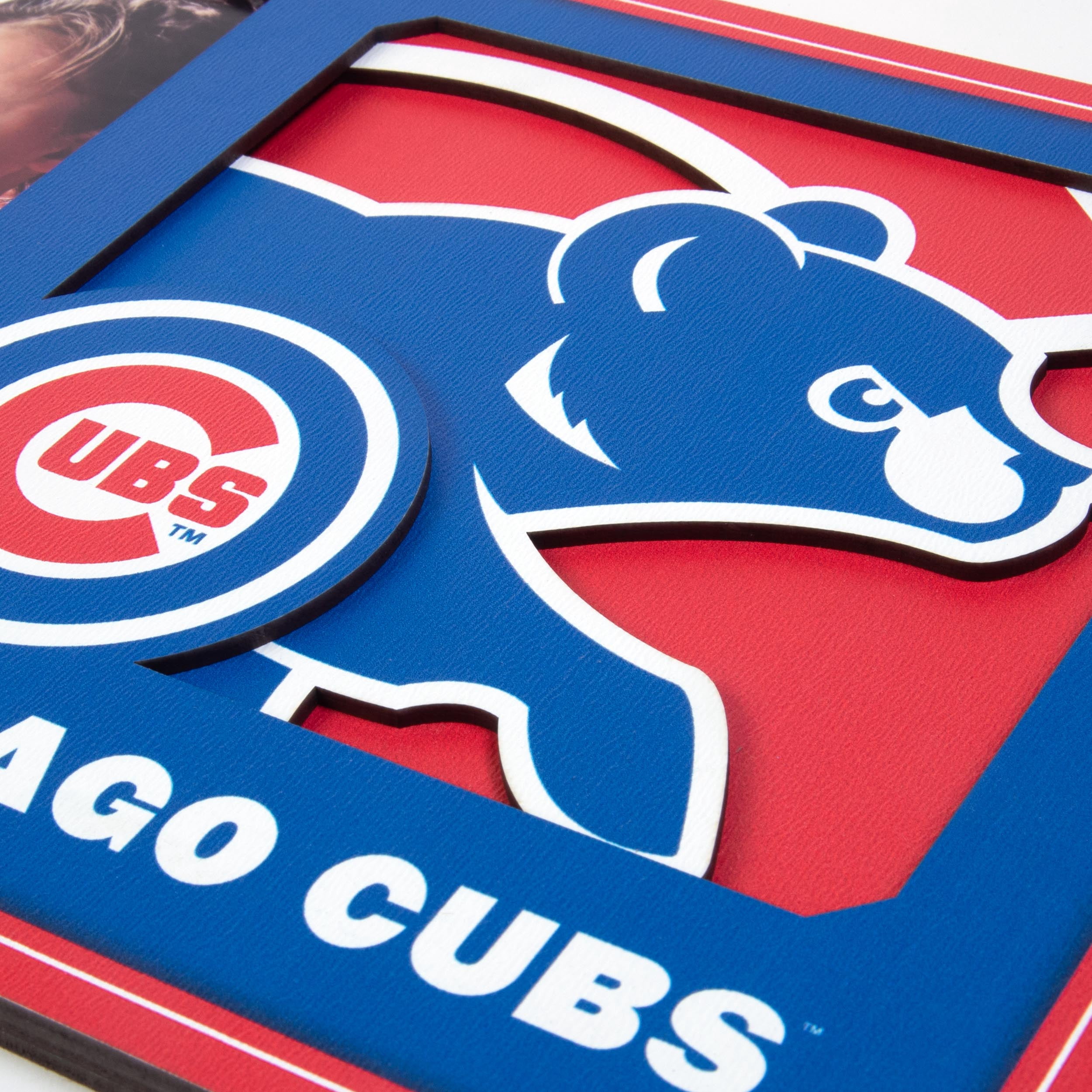 Chicago Cubs 3D Logo Picture Frame