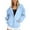 Sky Blue, variant on Baberdicy Womens Zip up Hoodies Long Sleeve Sweatshirts Fall Outfits Oversized Sweaters Casual Fashion Jackets Beige, Size: S-5Xl